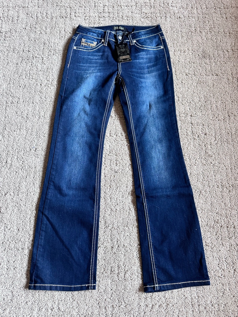 ZCO Jeans Size 12 NWT Straight Leg Medium Wash Denim